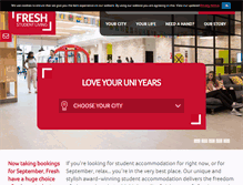 Tablet Screenshot of freshstudentliving.co.uk